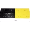 Ralentisseur passe-câble 2 voies 20/30mm jaune et noir en caoutchouc 1000x350x50mm