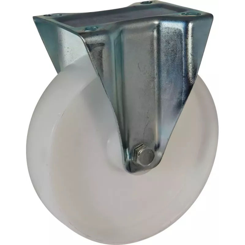 Roulette zinguée roue en polypropylène blanc Roulette zinguée roue en polypropylène blanc