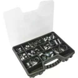 Collier à durite acier zingué 9mm de 9 à 19mm - coffret de 190 pcs