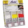 Feutre à peinture liquide permanent jaune/blanc/rouge surface propre - présentoir de 36 pcs