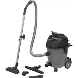 Aspirateur eau et poussière 20L 230V 1200W cuve plastique/prise électroportatif/décolmatage/souffleur