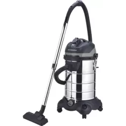 Aspirateur eau et poussière 30L 230V 1200W cuve métallique/prise électroportatif/décolmatage/souffleur