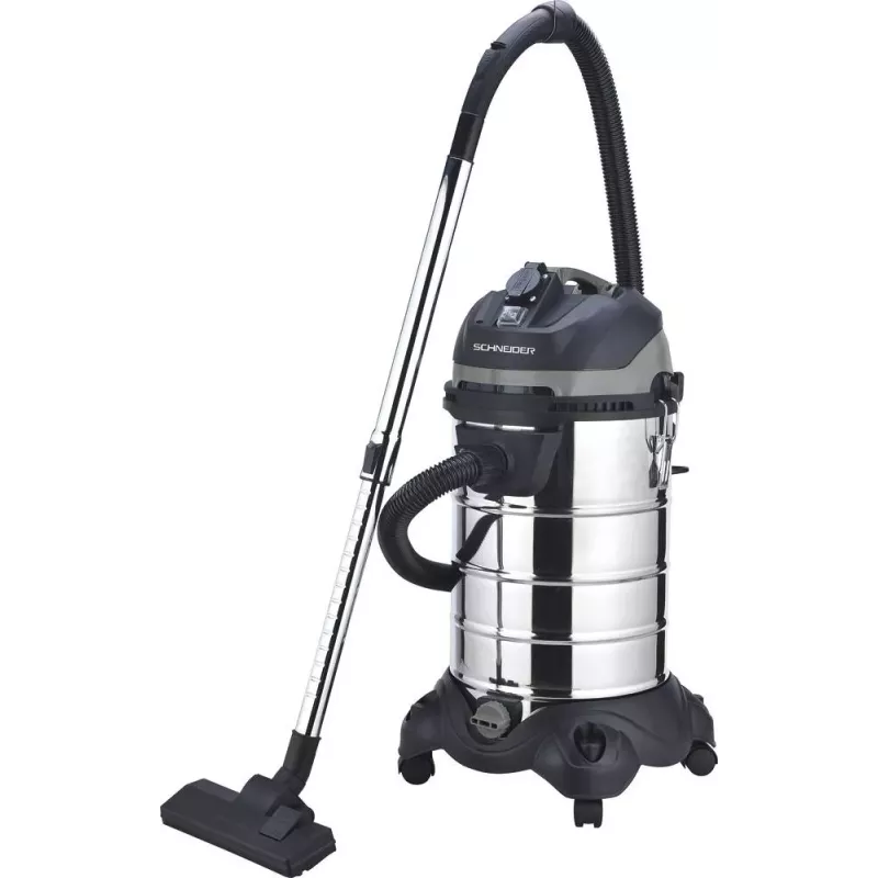 Aspirateur eau et poussière 30L 230V 1200W cuve métallique/prise électroportatif/décolmatage/souffleur