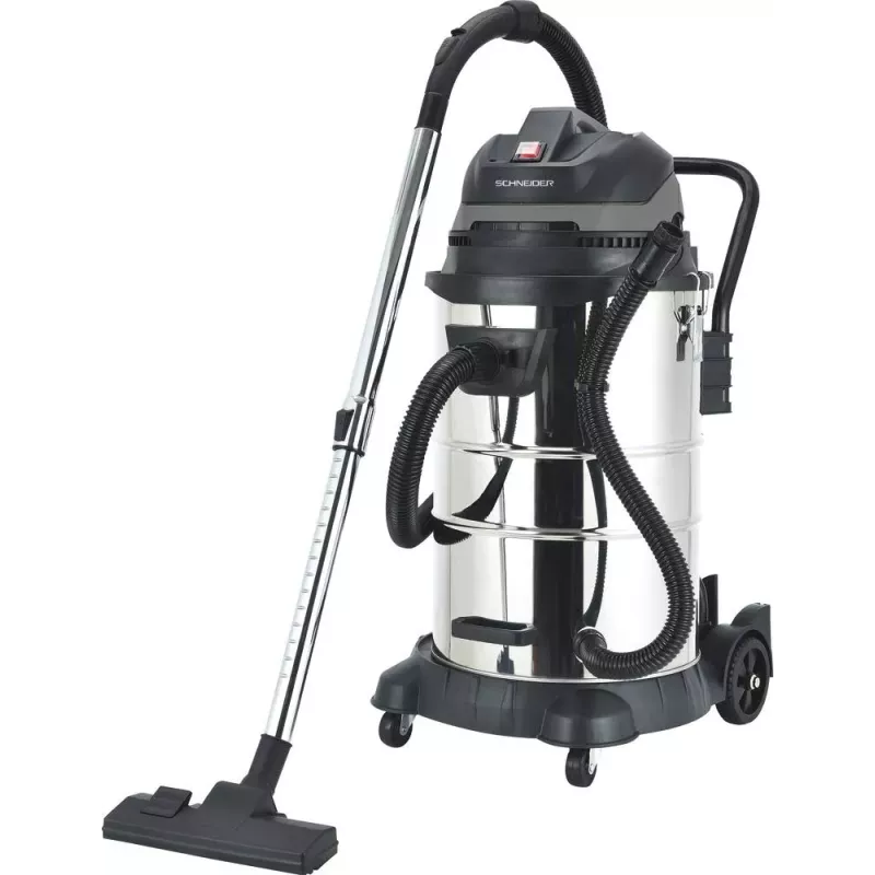 Aspirateur eau et poussière 50L 230V 1200W cuve métallique basculante/décolmatage/souffleur