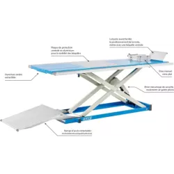 Table élévatrice fixe hydraulique 500kg pour moto