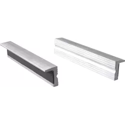 Mors magnétique en aluminium 150mm rainuré horizontal - lot de 2 pcs