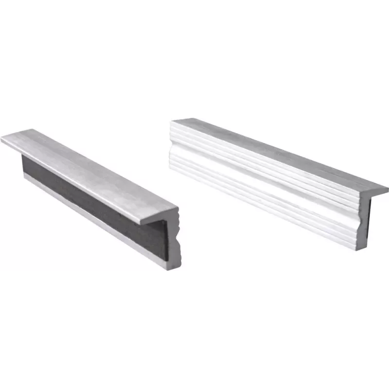 Mors magnétique en aluminium 150mm rainuré horizontal - lot de 2 pcs