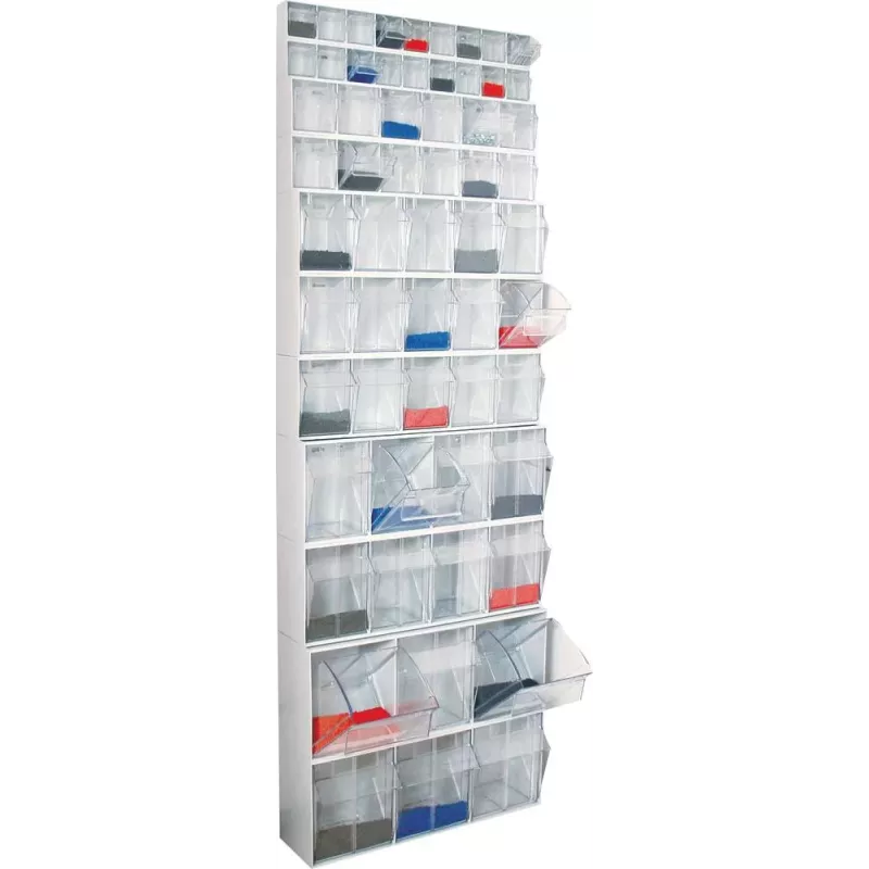 Armoire de rangement 11 modules avec 59 tiroirs basculants 600x241x1770mm