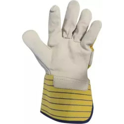 Gants docker fleur de bovin avec manchette renforcée