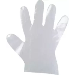 Gants jetables ambidextres 0,12mm transparent - sachet de 100 pcs