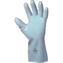 Gants chimiques 100% enduit latex floqué 300mm bleu 1,3mm T10