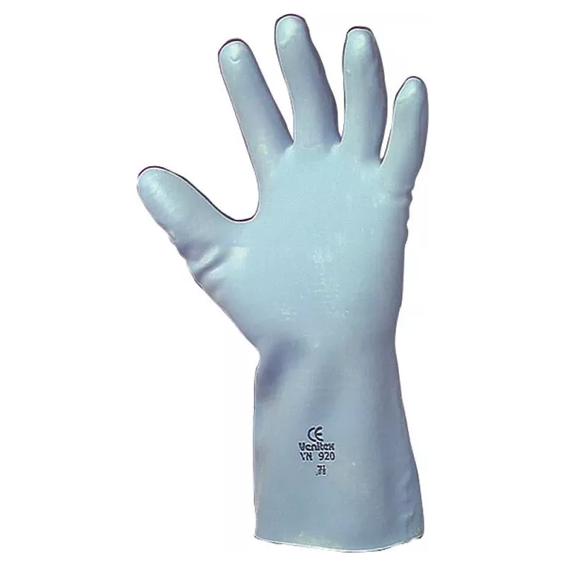 Gants chimiques 100% enduit latex floqué 300mm bleu 1,3mm T10