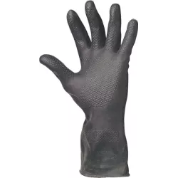 Gants chimiques 100% enduit néoprène floqué 310mm noir 0,7mm T10