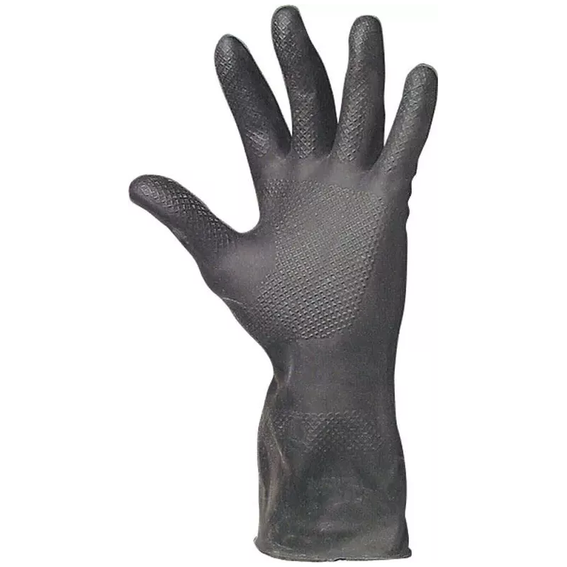 Gants chimiques 100% enduit néoprène floqué 310mm noir 0,7mm T10