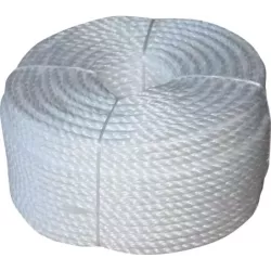 Cordage polypropylène blanc - couronne de 100m