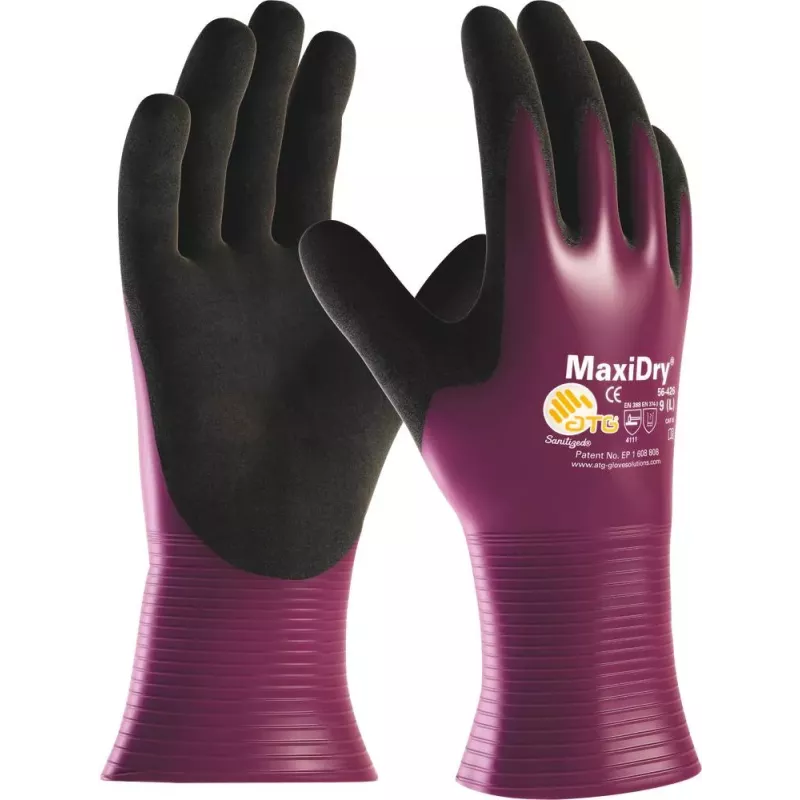 Gants milieux huileux 100% enduit nitrile