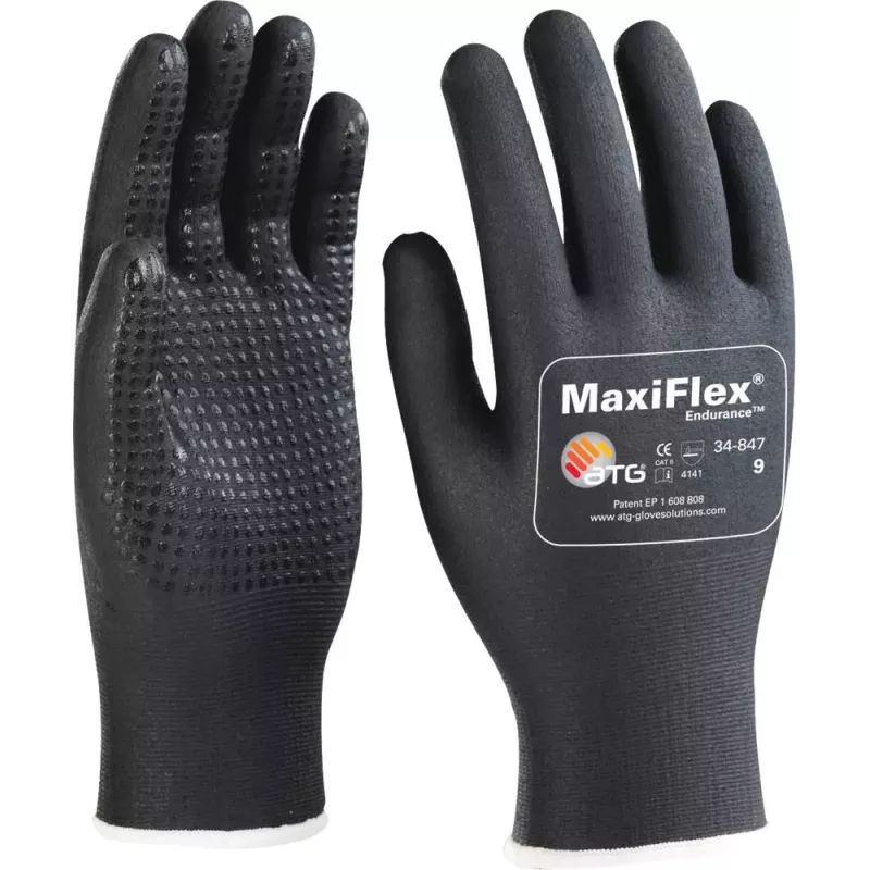 Gants de manutention 100% enduit nitrile