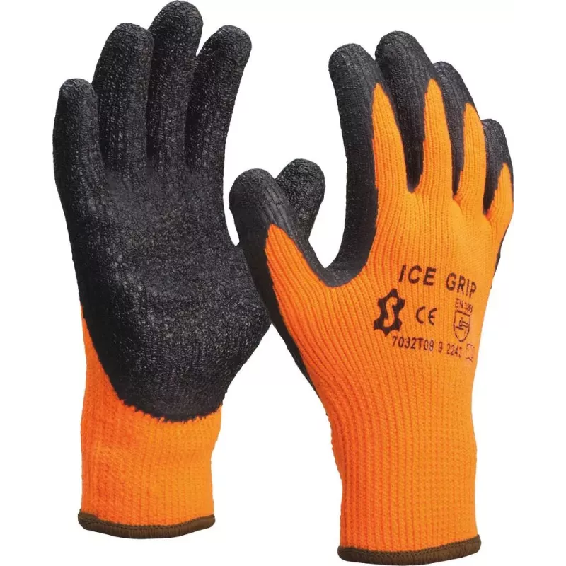 Gants anti froid enduit latex crêpé