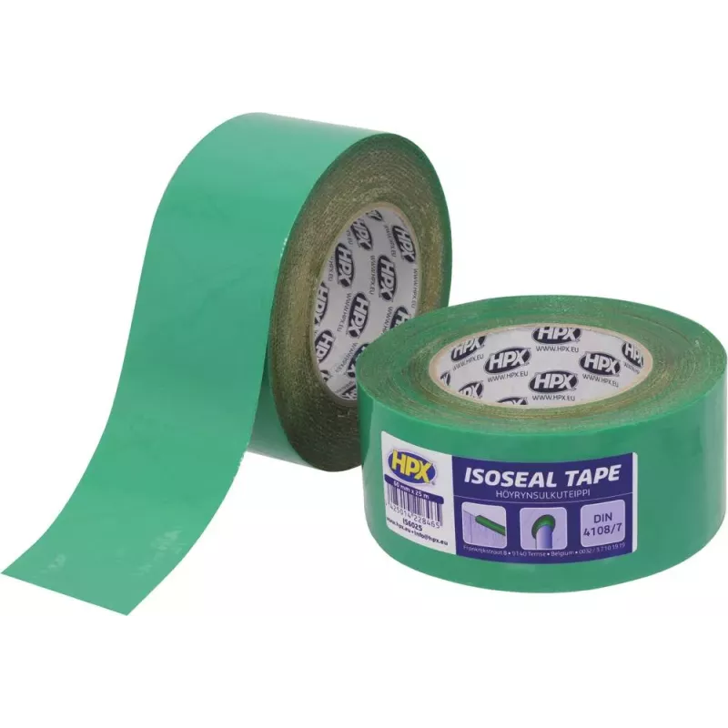 Ruban d'étanchéité isolant polyéthylène vert 60x0,25mm 25m