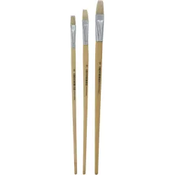 Pinceau plat acrylique 8-10-12mm - lot de 3 pcs