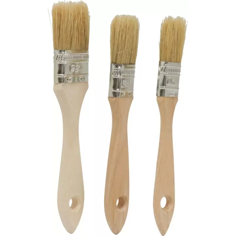 Pinceau plat acrylique 20-25-36mm - lot de 3 pcs