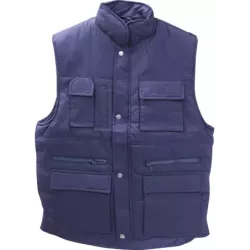 Gilet sans manche avec protège reins bleu