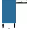 Servante d'atelier 5 tiroirs composée de 152 outils - modules mousses