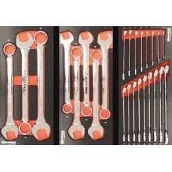 Servante d'atelier 8 tiroirs composée de 187 outils - modules finition métal
