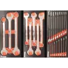 Servante d'atelier 8 tiroirs composée de 263 outils PL  - modules finition métal
