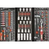 Servante d'atelier 8 tiroirs composée de 263 outils PL  - modules finition métal