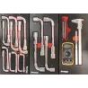 Servante d'atelier 7 tiroirs composée de 249 outils - modules finition carbone