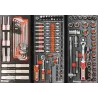 Servante d'atelier 8 tiroirs composée de 249 outils - modules finition métal