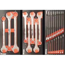 Servante d'atelier 8 tiroirs composée de 249 outils - modules finition métal