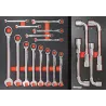 Servante d'atelier 7 tiroirs composée de 170 outils - modules finition carbone