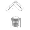 Cornière PVC pour sangle largeur max. 67mm