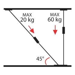 Etai extensible 750mm à 1250mm