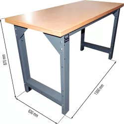 Etabli plateau bois 1500x630mm 1T