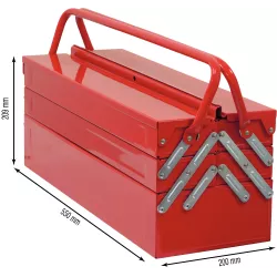 Caisse à outils métallique 5 compartiments 550x200x209mm