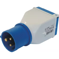 Adaptateur compact mâle CE17 / demelle 2P+T