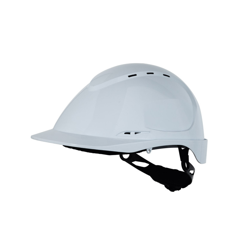 Casque de chantier aéré en A.B.S. Serrage crémaillère.