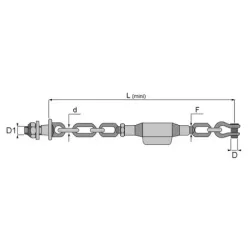 Stabilisateur à chaine 12mm