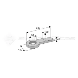 Anneau plat 36T.