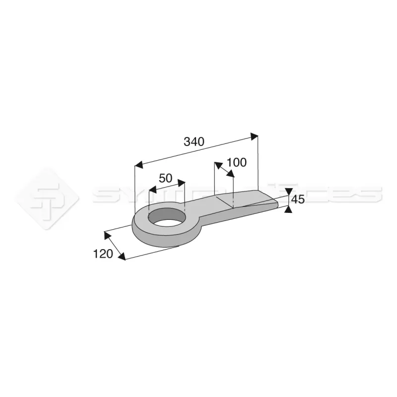 Anneau plat 36T.