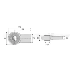 Rotule à souder P28