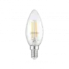 Ampoule C35 filament verre transparent E14