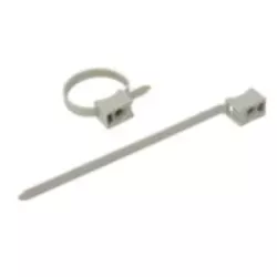 25 Colliers fixation câble embase 16-32mm - gris