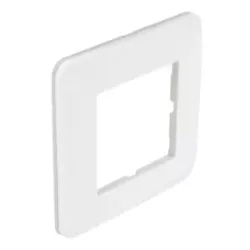 Plaque de finition simple blanc brillant 1 poste