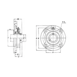 Palier 4 trous rond UCFC207