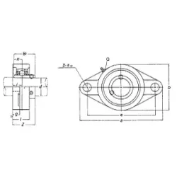 Palier 2 trous UCFL205