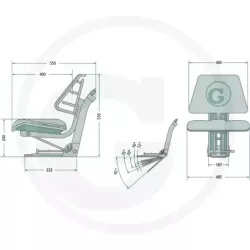 Siège avec housse PVC